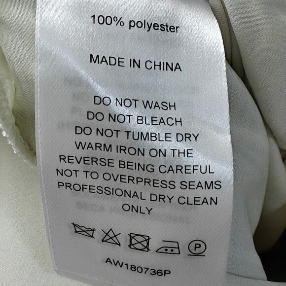 Acler Ruffled Off Shoulder Jumpsuit Size 2 Mint Green Pockets Cropped Wide Leg - Picture 14 of 14